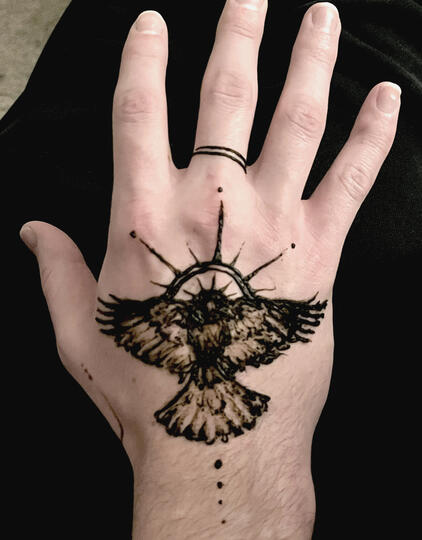 Henna Hand Bird